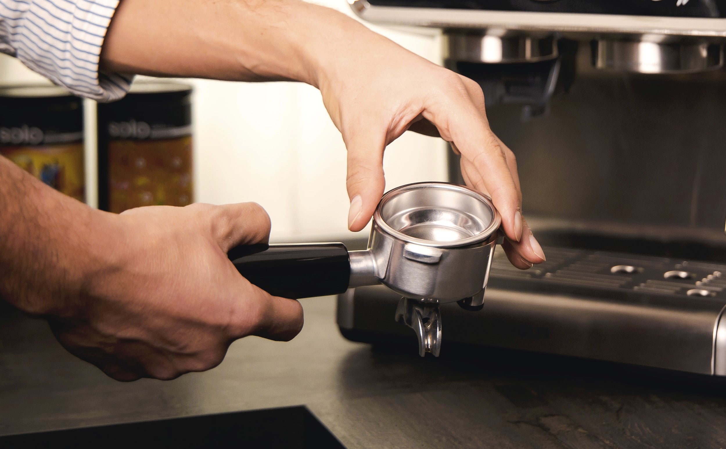 Spazzola Per Pulizia Macchina Da Caffè - Con Testina Staccabile E Manico In Legno Per Manutenzione - Foto 3